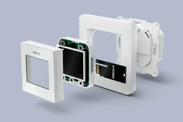 EB-Therm 500 Sprängskiss på hur man monterar EB-Connect WiFi 