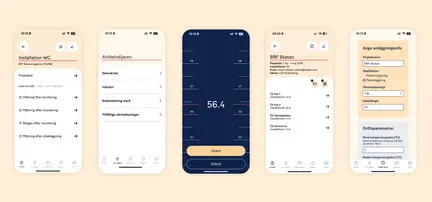 Nya Garantera-appen i olika vyer